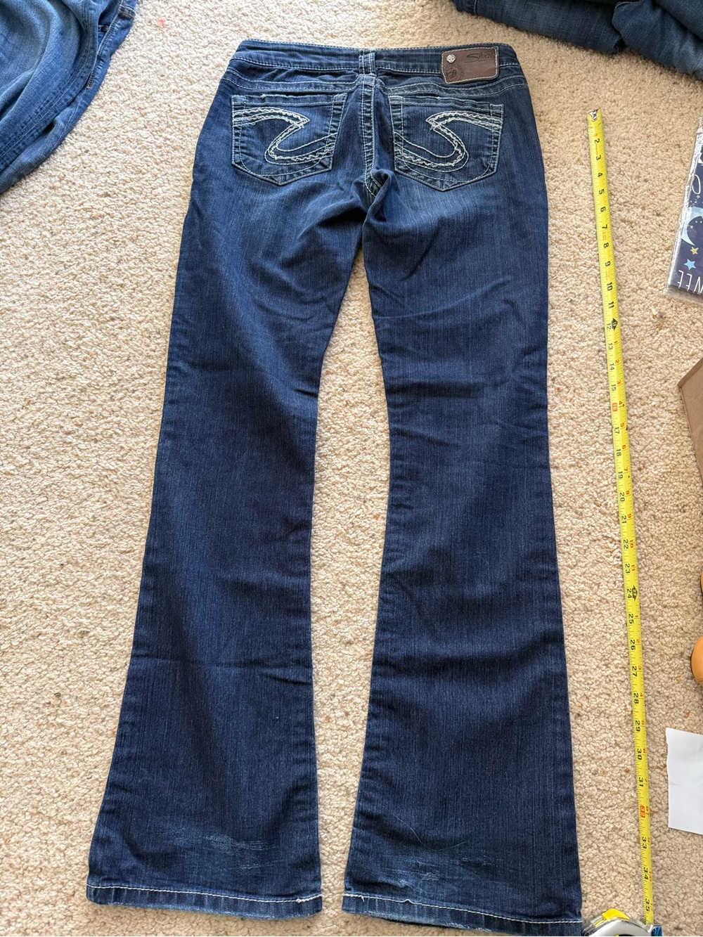 Silver Jeans Women's Dark Blue Flare Jeans - Picture 7 of 8